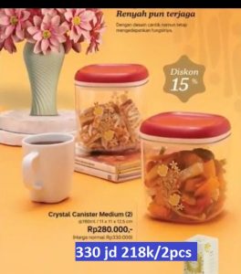 Cristal canister Medium Katalog Promo Tupperware Bulan November 2021